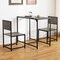 Grey Oak Engineered Wood 3-Piece Bistro Dining Set with Metal Frame
